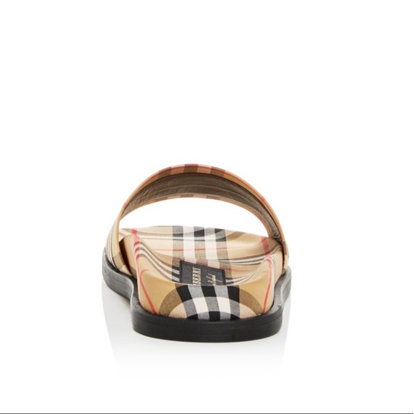 BUBERRY Men’s check canvas slides - Picture 4 of 8